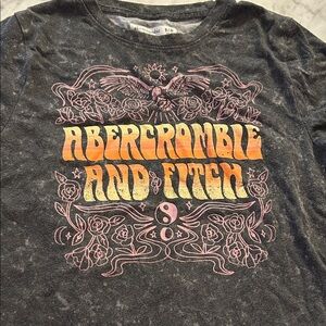 Abercrombie & Fitch Reptile Tee - Black, Pink, and Orange